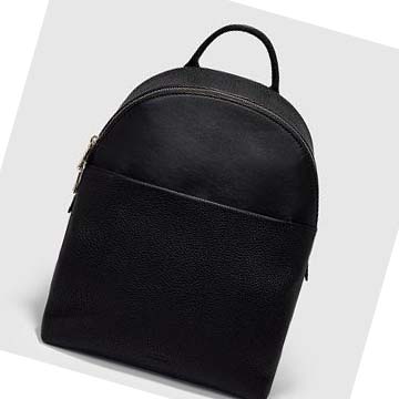 Men's Ecco Textureblock Small Backpacks Black | Canada 684TCE